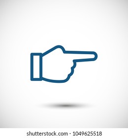 Hand vector icon, forefinger icon
