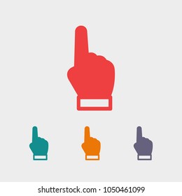 Hand vector icon, forefinger icon