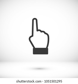 Hand vector icon, forefinger icon