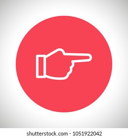 Hand vector icon, forefinger icon
