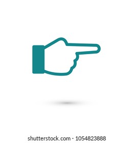 Hand vector icon, forefinger icon