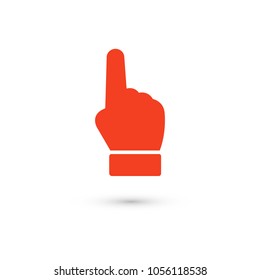 Hand vector icon, forefinger icon