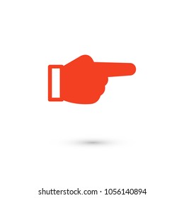 Hand vector icon, forefinger icon