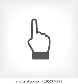 Hand vector icon, forefinger icon