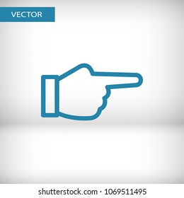 Hand vector icon, forefinger icon