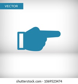 Hand vector icon, forefinger icon