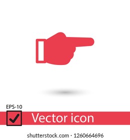Hand vector icon, forefinger icon