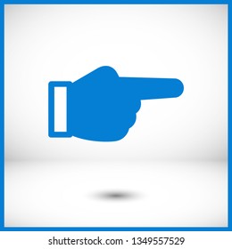 Hand vector icon, forefinger icon