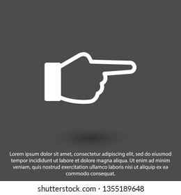 Hand vector icon, forefinger icon