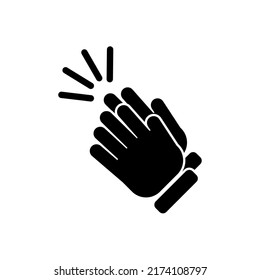 Hand Vector Icon, Glyph Style, Black
