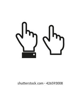 Hand    vector icon. Illustration isolated for graphic and web design.