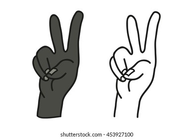 Hand vector icon. Illustration isolated on white background for graphic and web design.