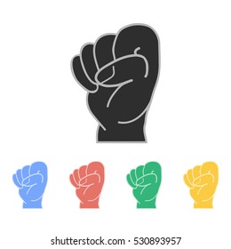 Hand vector icon. Illustration isolated on white background for graphic and web design.