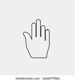 Hand vector icon illustration sign