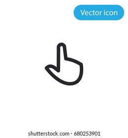 Hand vector icon, illustration symbol