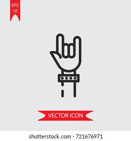 Hand vector icon, illustration symbol