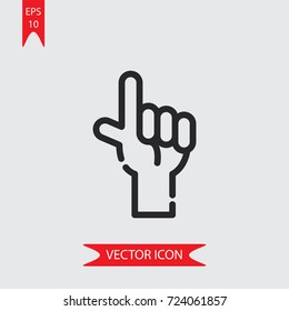 Hand vector icon  illustration symbol