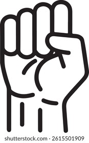Hand vector icon isolated illustration