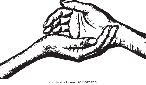 Hand vector icon isolated illustration
