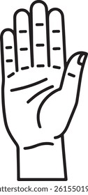 Hand vector icon isolated illustration