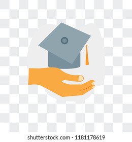 Hand vector icon isolated on transparent background, Hand logo concept