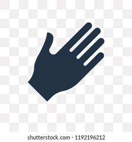 Hand vector icon isolated on transparent background, Hand transparency concept can be used web and mobile