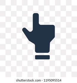 Hand vector icon isolated on transparent background, Hand transparency concept can be used web and mobile