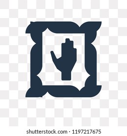 Hand vector icon isolated on transparent background, Hand transparency concept can be used web and mobile