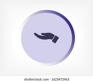 hand vector icon , lorem ipsum Flat design