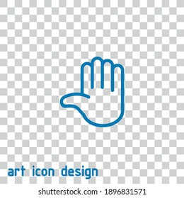 hand vector icon on an abstract background