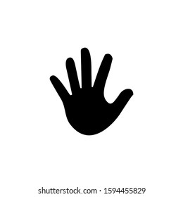 Hand vector icon on eps 10 with a white background
