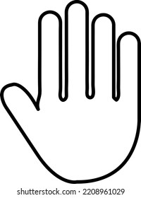 Hand vector icon on eps 8 with a white background.eps
