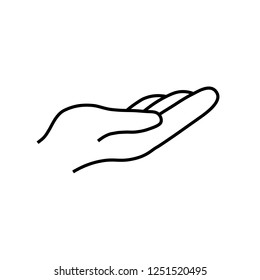 Hand vector icon on white background