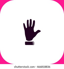 Hand vector icon on white background.