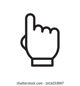 Hand Vector Icon Outline Style