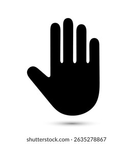 Hand vector icon, palm, click vector illustration
