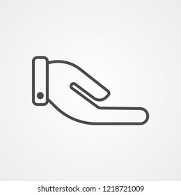 Hand vector icon sign symbol