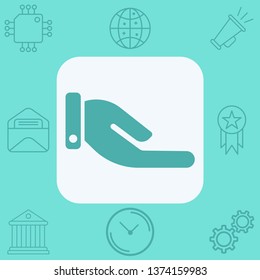 Hand vector icon sign symbol