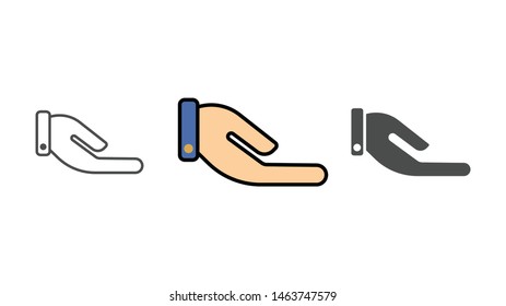 Hand vector icon sign symbol