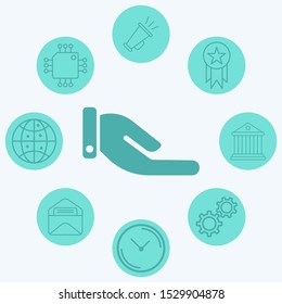 Hand vector icon sign symbol