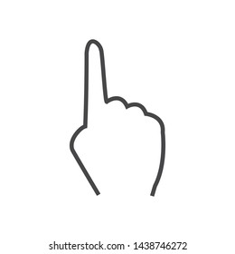 Hand vector icon, simple hand sign.