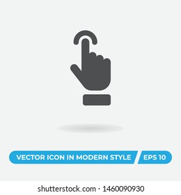 Hand vector icon, simple hand sign.