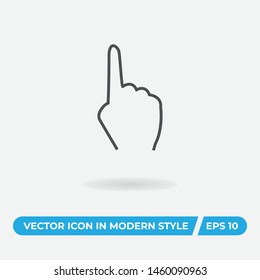 Hand vector icon, simple hand sign.