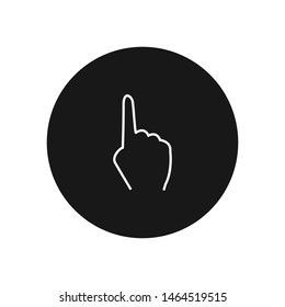 Hand vector icon, simple hand sign.