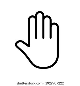 Palm hand stop gesture Royalty Free Vector Image