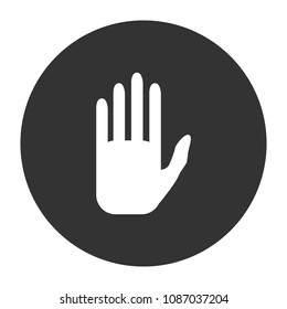 hand vector icon, stop hand vector sign