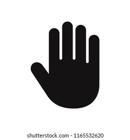 Hand vector icon. Stop,finger symbol. Flat vector sign isolated on white background. Simple vector illustration for graphic and web design.