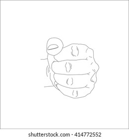 Hand, Vector illustration. 