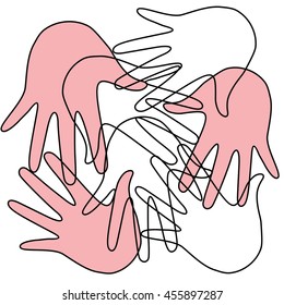  Hand. Vector Illustration