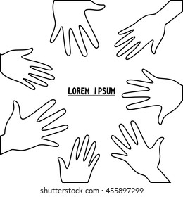  Hand. Vector Illustration